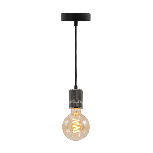 Lumara XL E27 LED Spiral Filament Amber Glass Bulb — Dimmable, Very Warm White