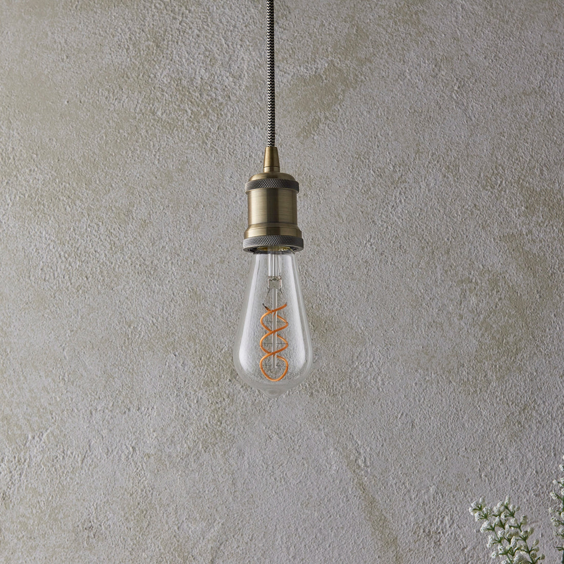 Helios Double Spiral E27 LED Bulb — Warm White, Dimmable detail