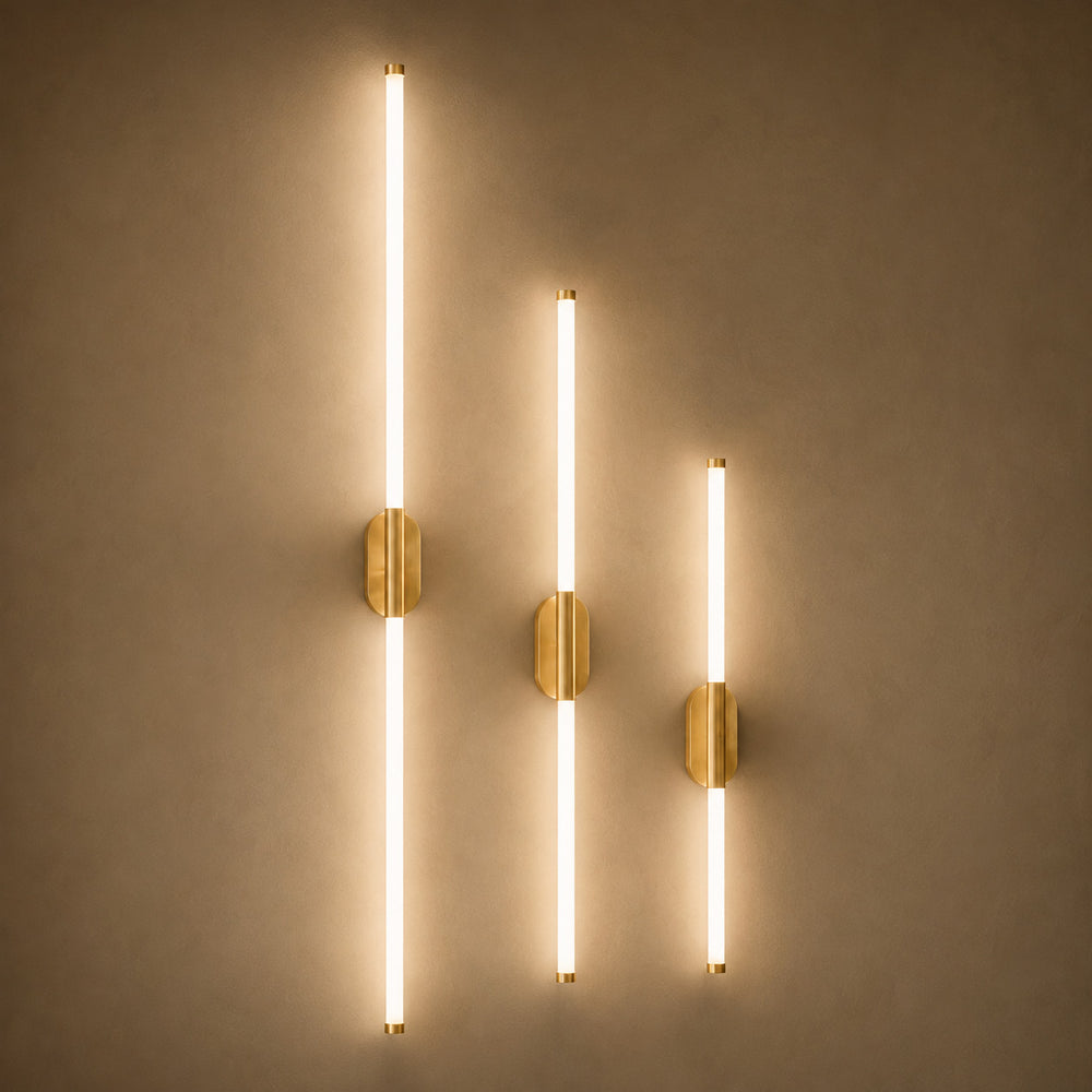Akra Antique LED Wall Light — Antiqued Metal, 80cm in a room