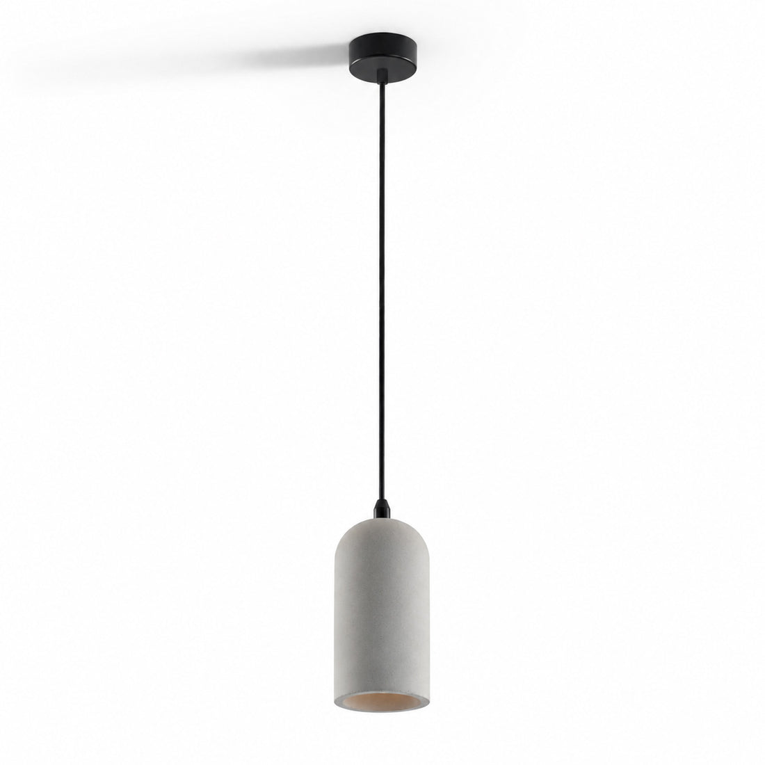 Ando Concrete Pendant Light — Natural Grey, Cylinder detail