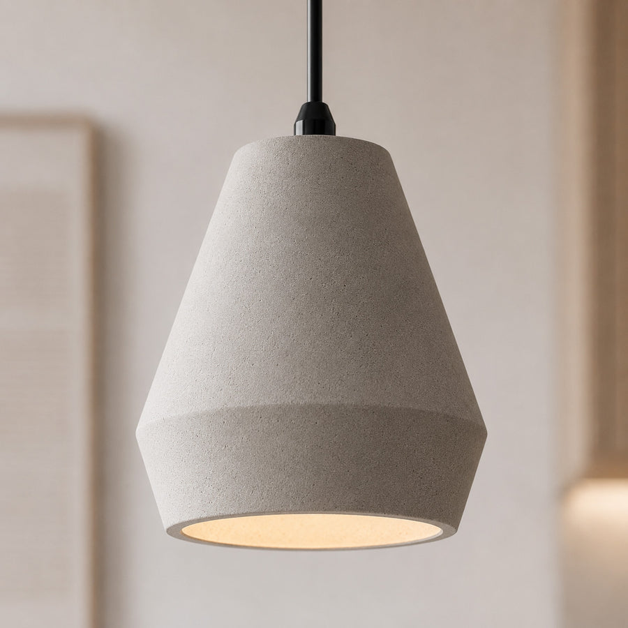 Ando Concrete Pendant Light — Natural Grey, Jar