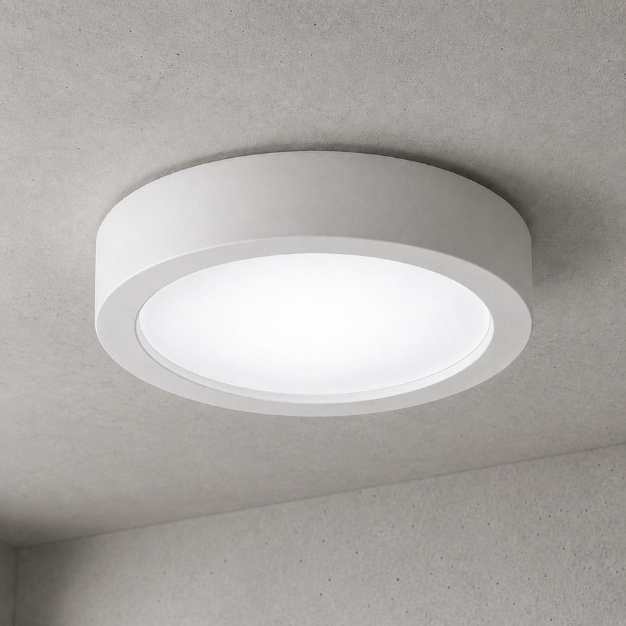 Gabriel Ceiling Light — Paintable White Plaster, Round 30cm