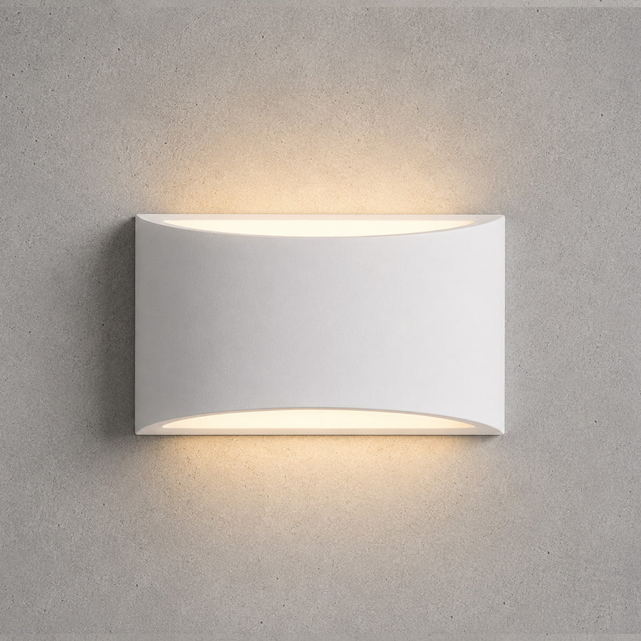 Galea Paintable Up/Down Light — Plaster, White
