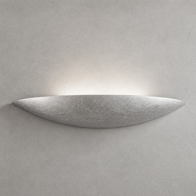 Livigno Wall Light — Silver Leaf Plaster, Uplight