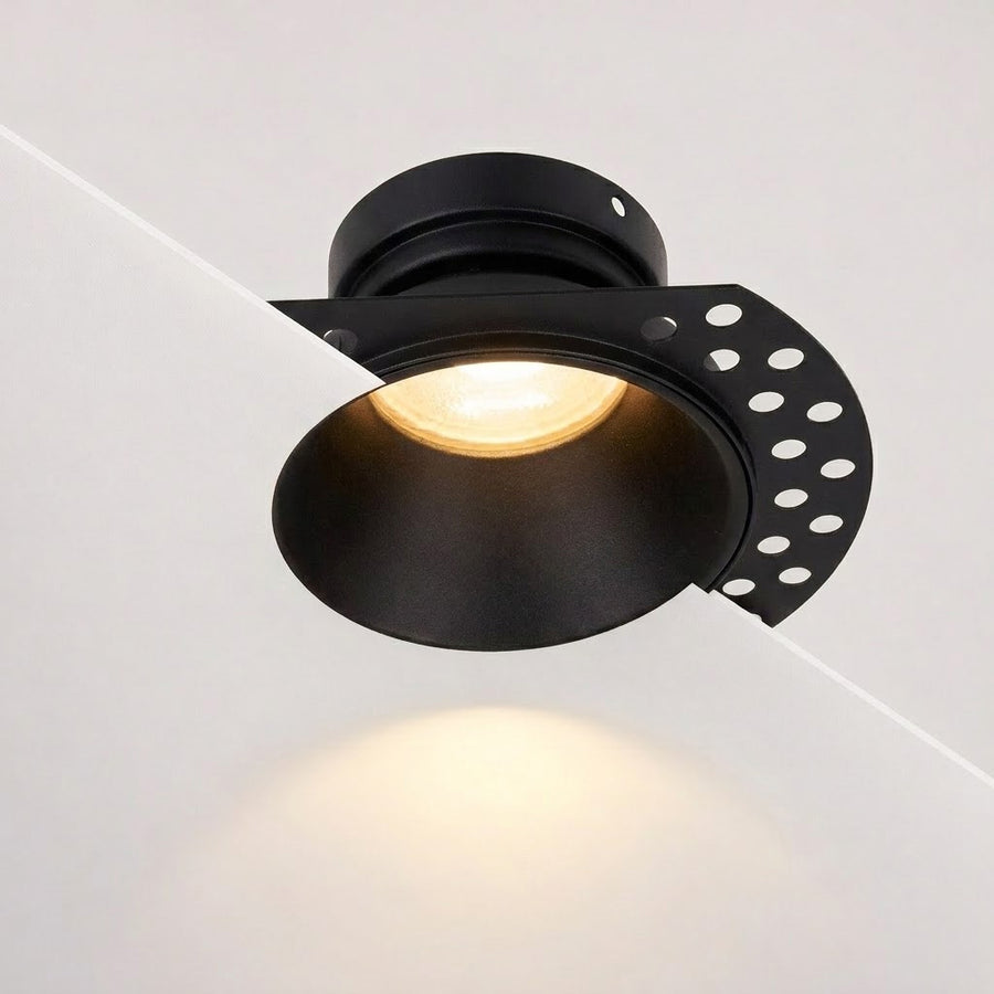 Kanto Trimless Plaster-In Downlight — Matt Black, Fixed