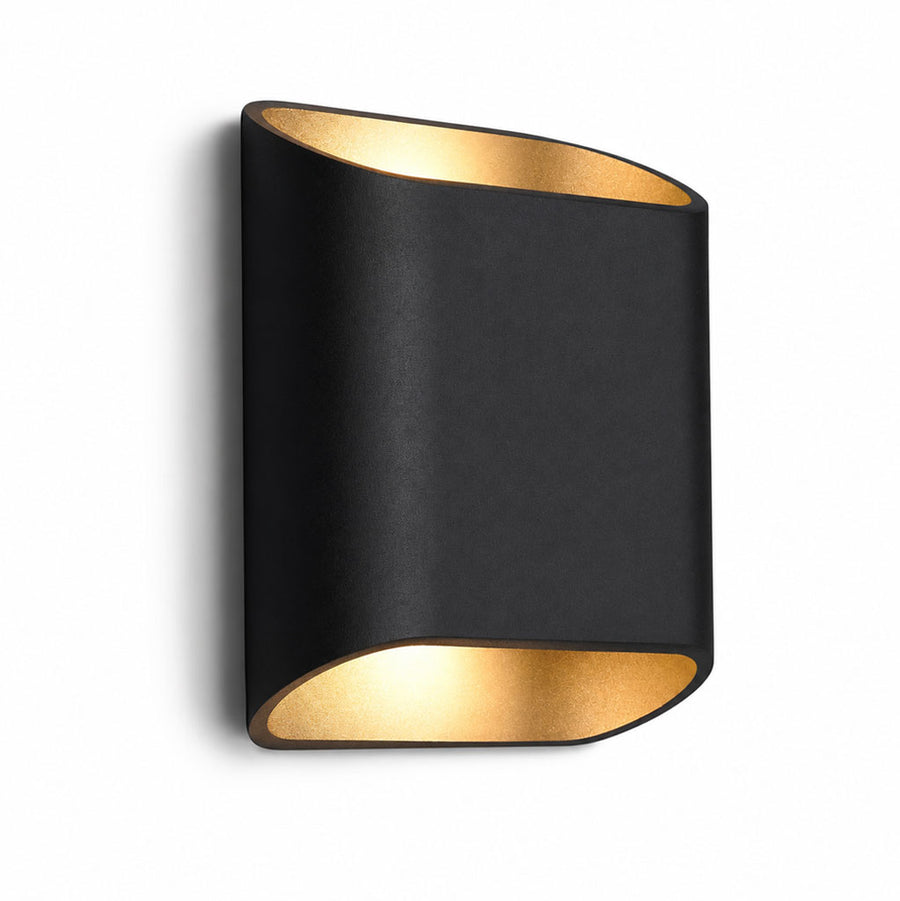Varna Modern Up/Down Outdoor LED Wall Light — Aluminium, Matt Black