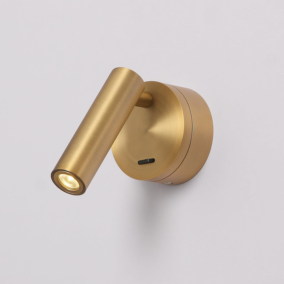 Vega antique brass rotatable bedside wall light with 320 degree adjustment