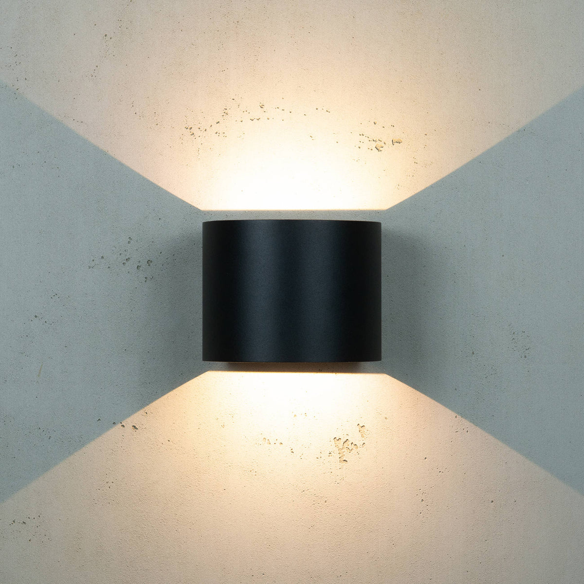 Mars Outdoor Wall Light — Matt Black, Up & Down LED