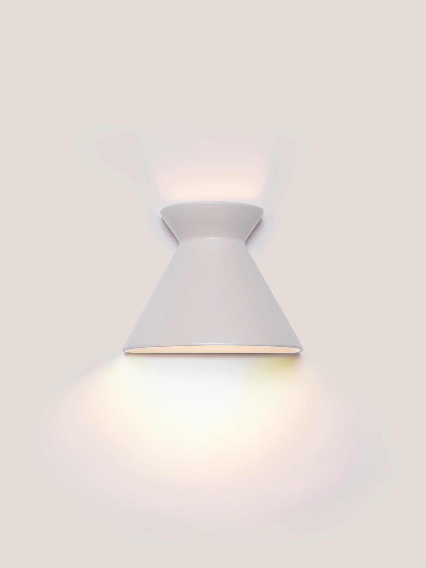 Kiro Ceramic Wall Light — Pure White, Small