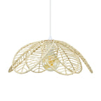 Ilys Rattan Petal Pendant Light — Natural Woven, 45cm