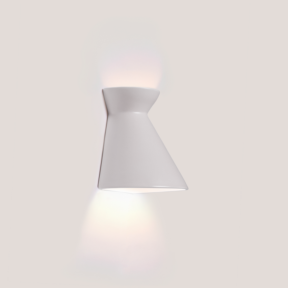 Kiro Ceramic Wall Light — Pure White, Small in a room