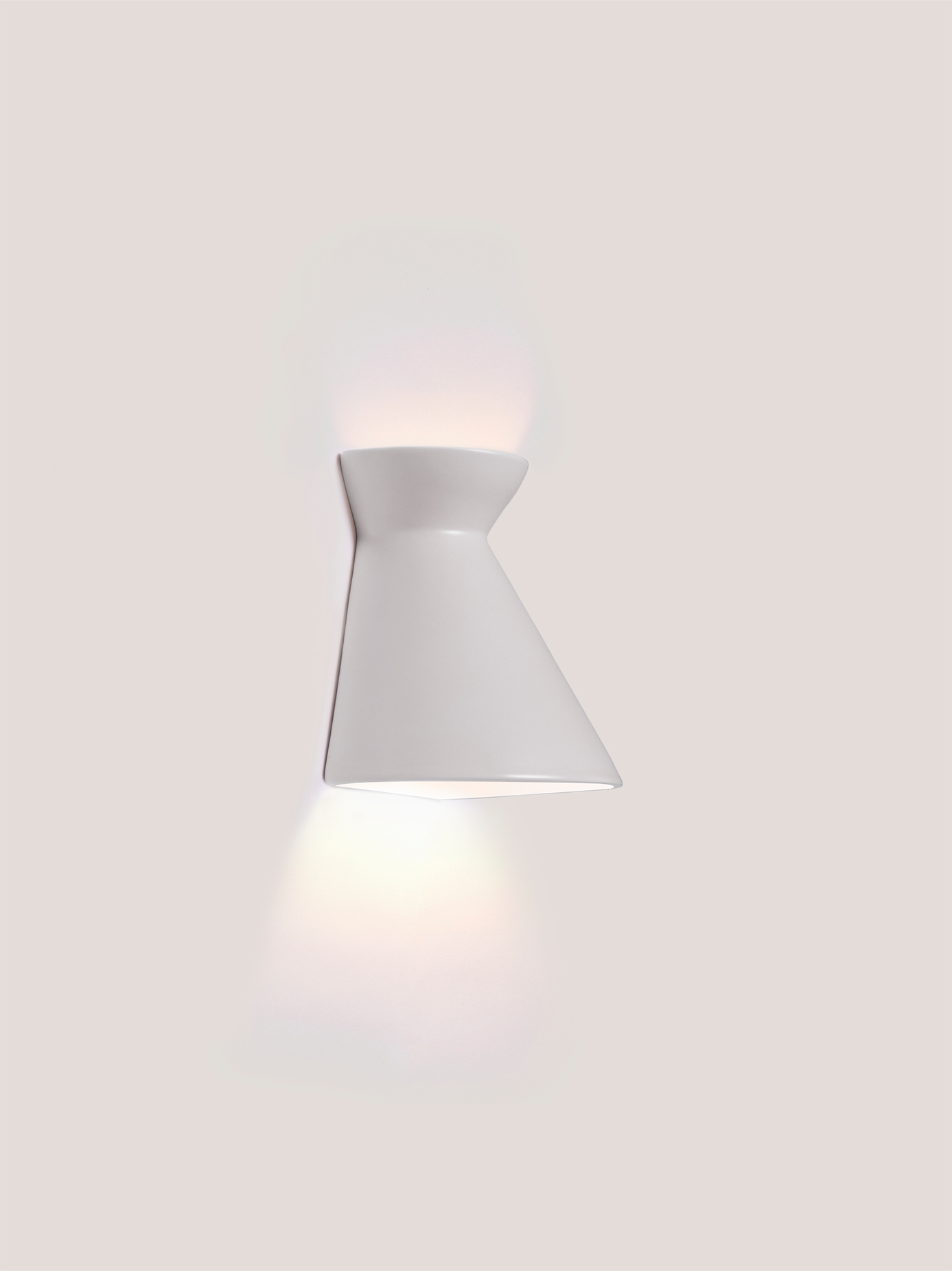 Kiro Ceramic Wall Light — Pure White, Small