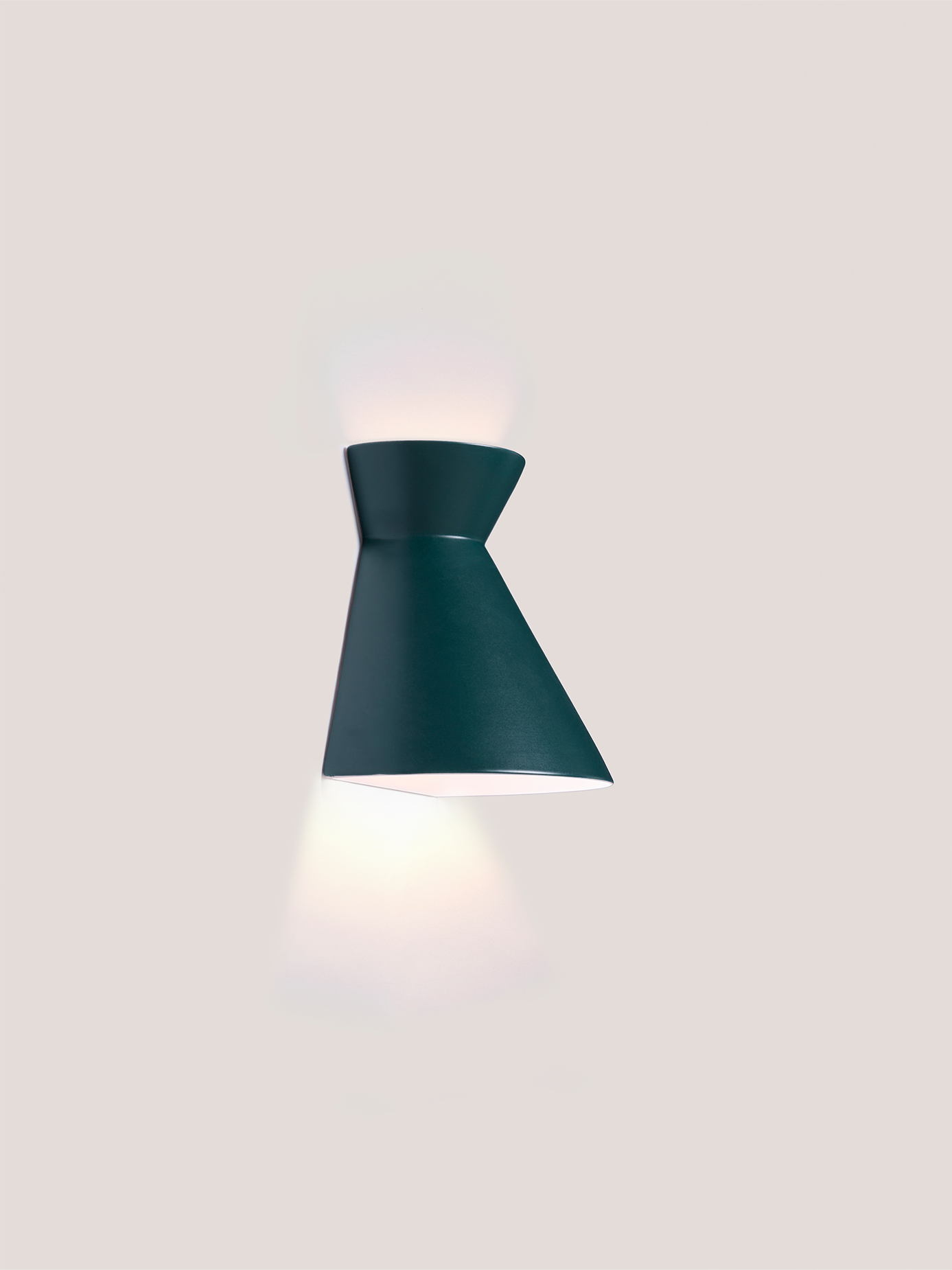 Kiro Ceramic Wall Light — Midnight Green, Small