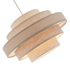 Linna Five-Tier Easy-Fit Pendant Shade — Oatmeal Linen