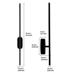 Assos LED Wall Light — Matt Black, 70cm