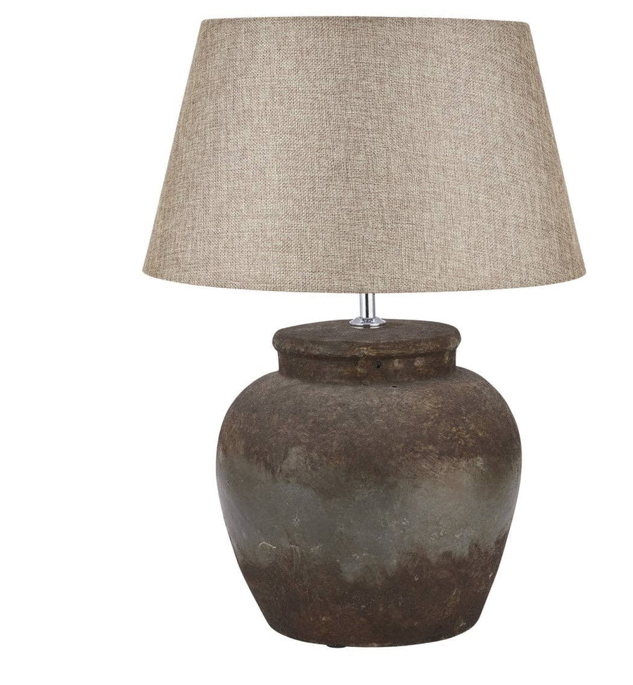 Castello Aged Stone Table Lamp — Hand-Painted