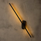 Assos matt black wall light in contemporary hallway setting