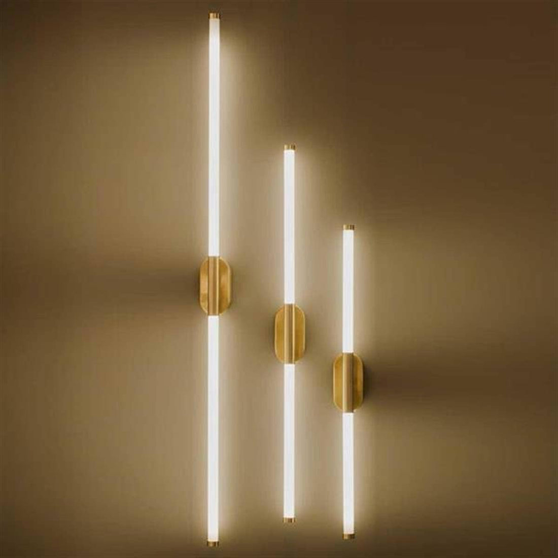 Akra Antique LED Wall Light — Antiqued Metal, 60cm detail