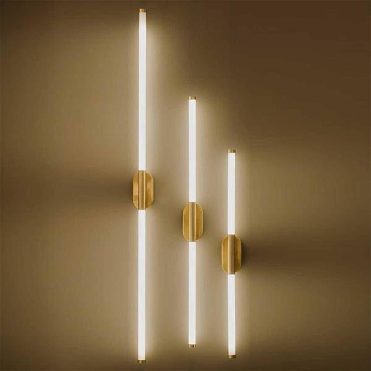 Akra Antique LED Wall Light — Antiqued Metal, 60cm