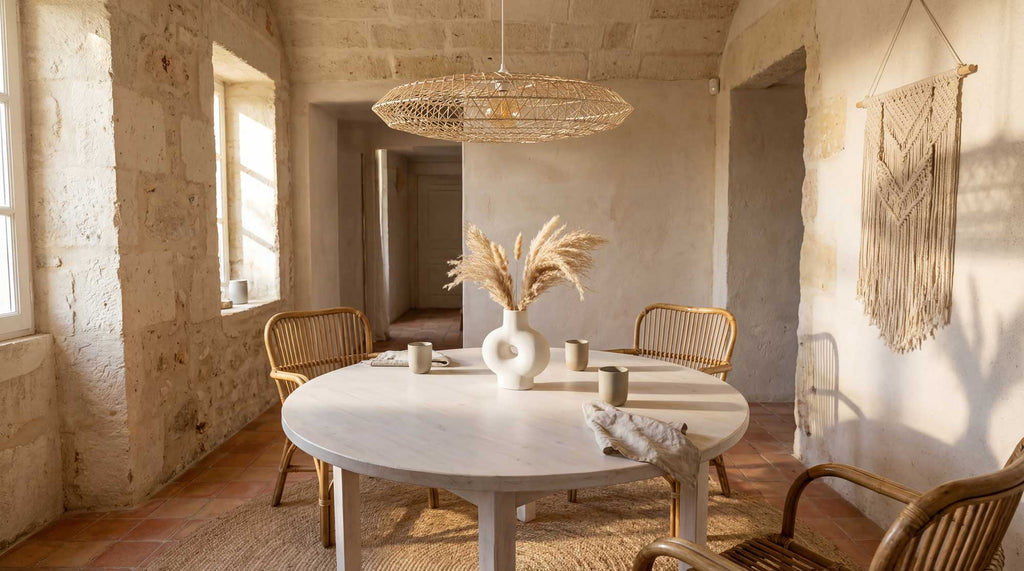 Nanzo XXL Rattan Pendant Light — Natural Woven, 85cm