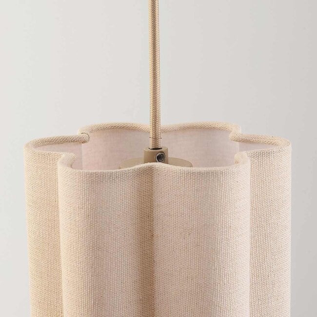 Liora 3-Light Linen Pendant Light — Beige