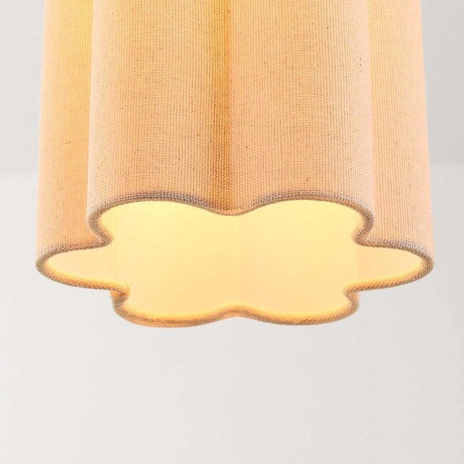 Liora 3-Light Linen Pendant Light — Beige