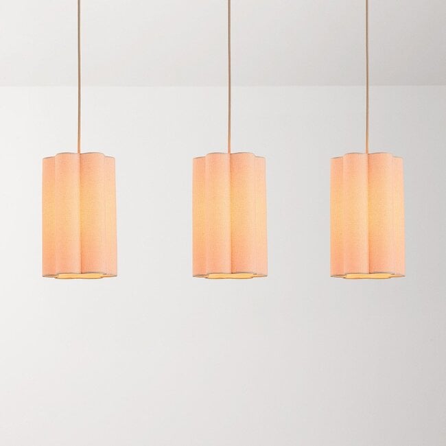 Liora 3-Light Linen Pendant Light — Beige