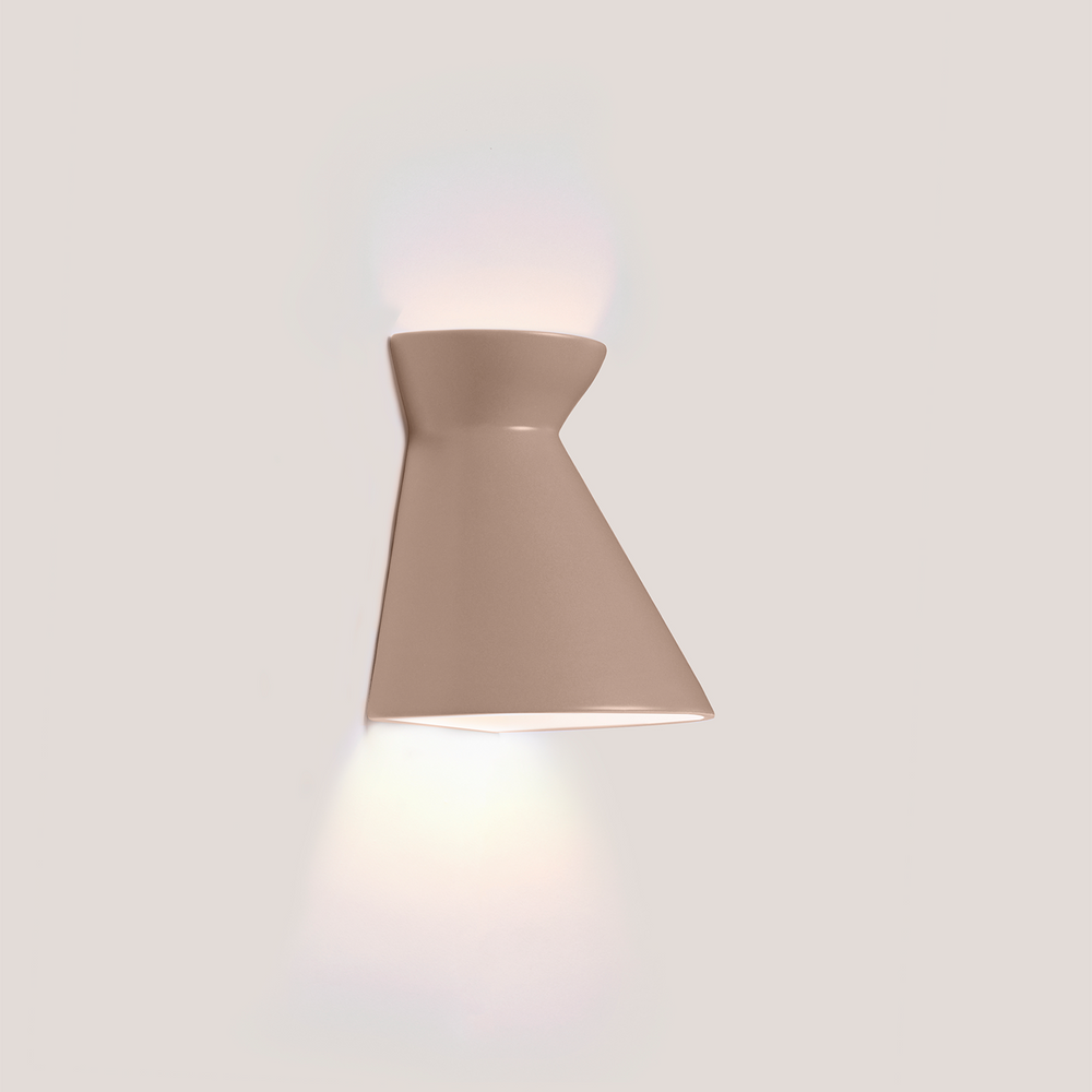 Kiro Ceramic Wall Light — Macchiato, Small in a room