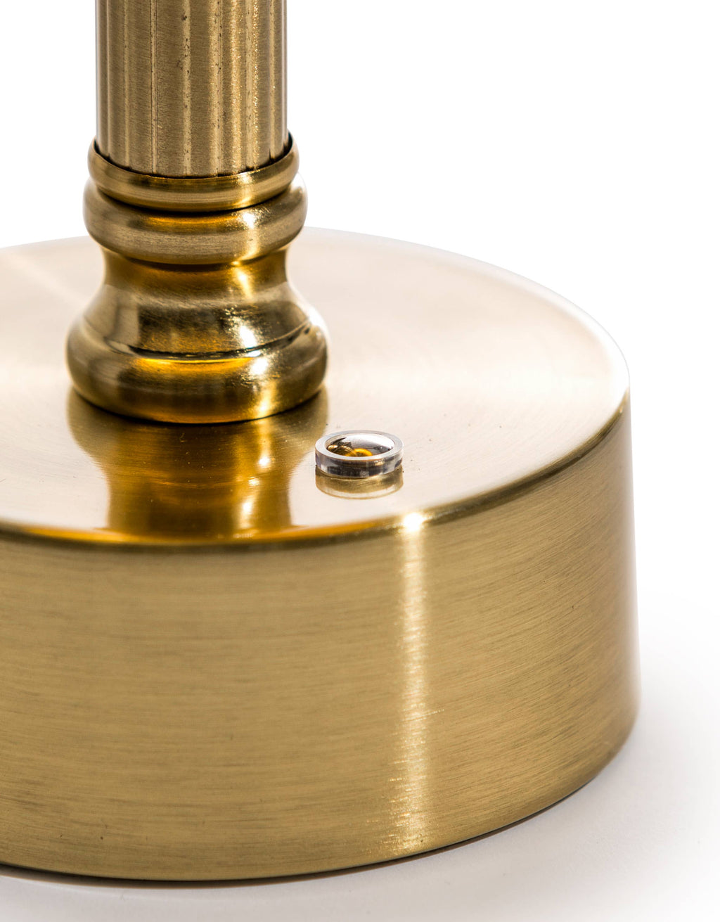 Lira portable table lamp illuminated showing warm ambient light