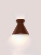 Kiro Ceramic Wall Light — Cocoa Brown, Small