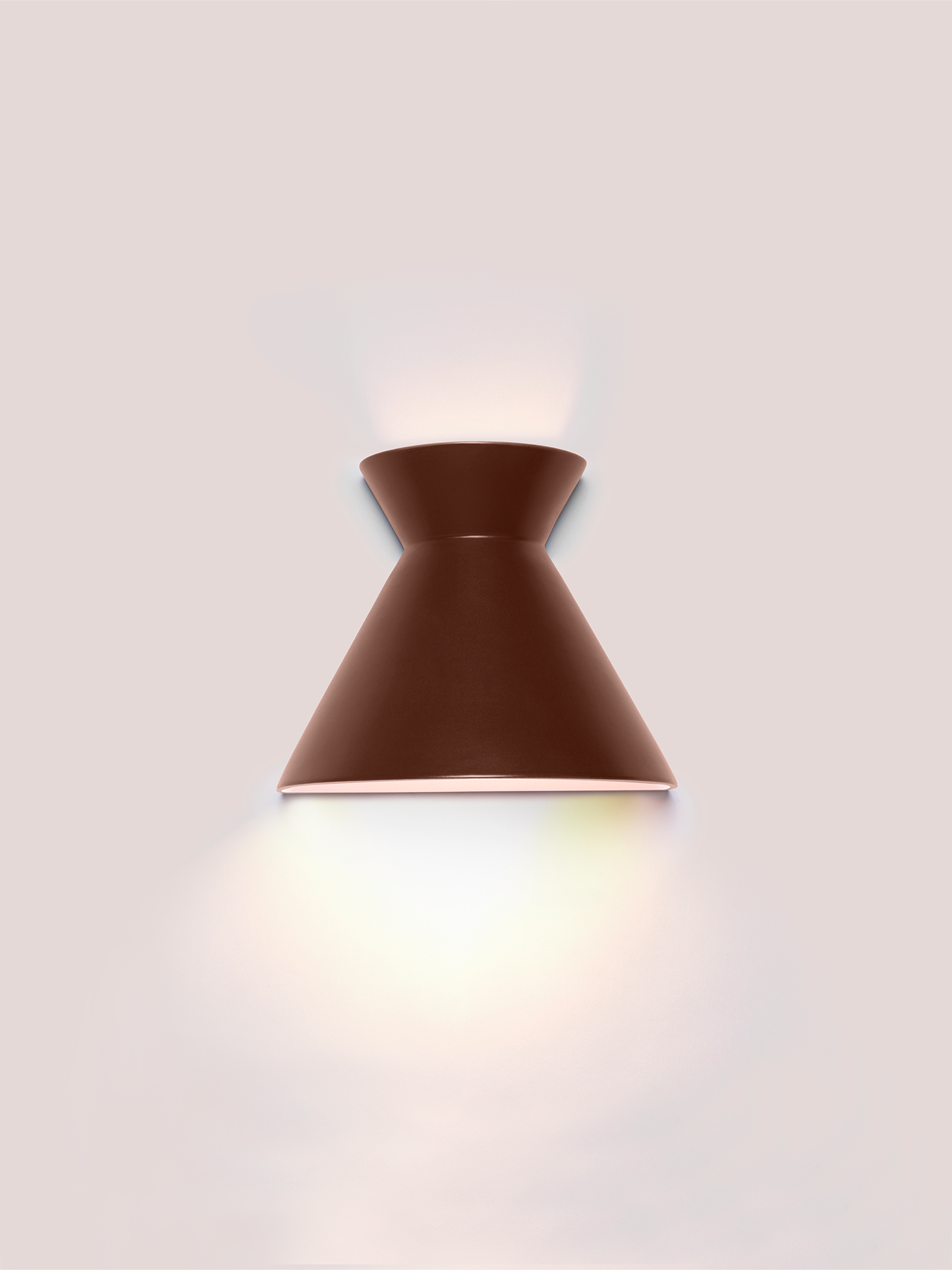 Kiro Ceramic Wall Light — Cocoa Brown, Small