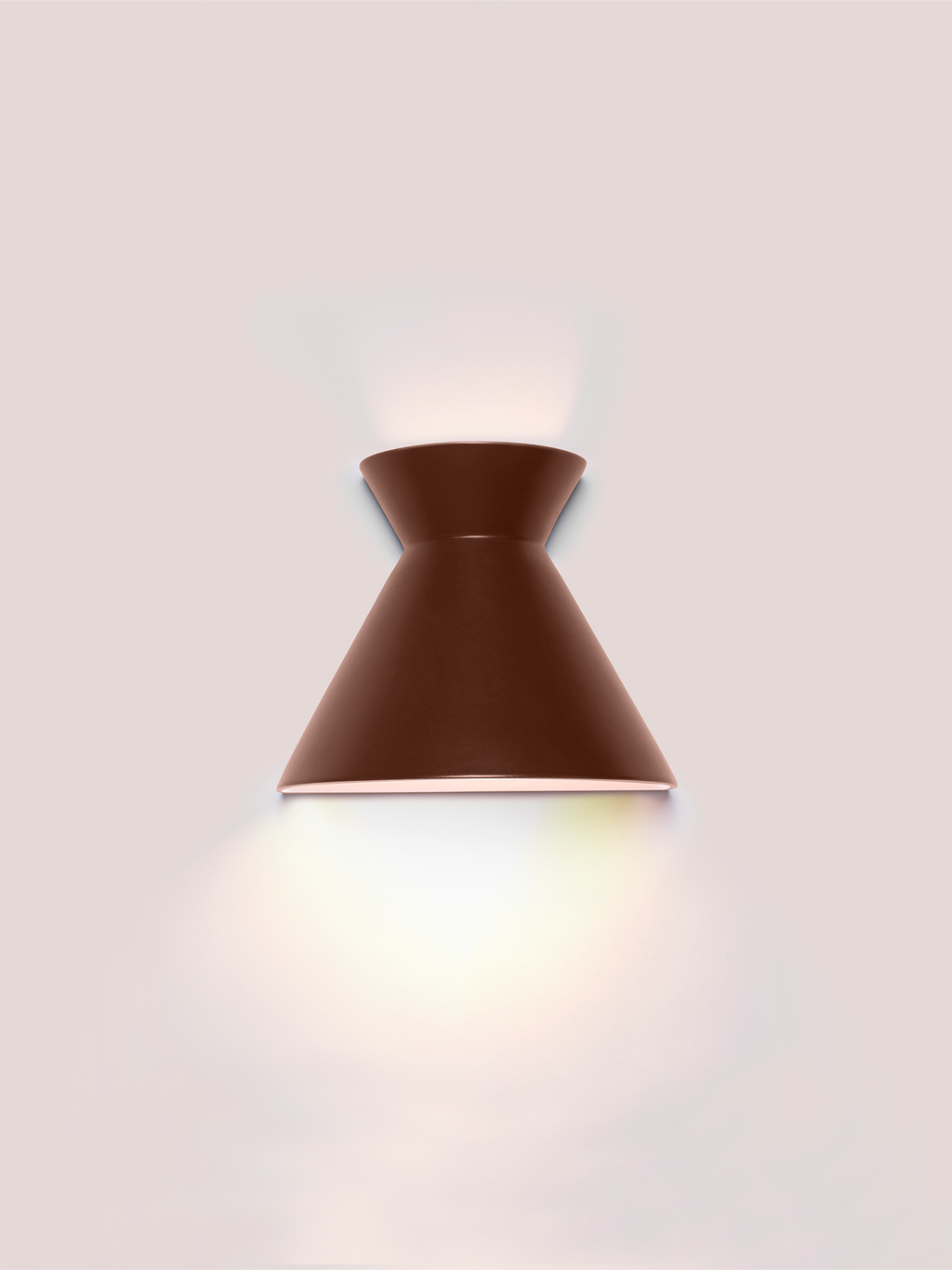 Kiro Ceramic Wall Light — Cocoa Brown, Large