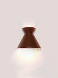 Kiro Ceramic Wall Light — Cocoa Brown, Large