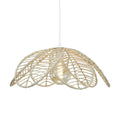 Ilys Rattan Petal Pendant Light — Natural Woven, 45cm