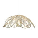 Ilys Rattan Petal Pendant Light — Natural Woven, 45cm