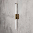 Akra minimalist wall light installed showing soft ambient lighting effect