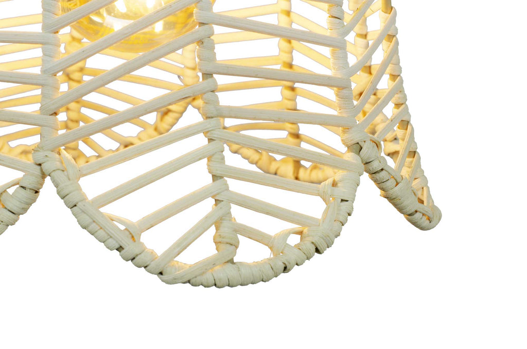 Nuffa Rattan Pendant Light — Natural Woven, 20cm