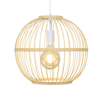 Nankin Bamboo Pendant Light — Natural Round, 45cm