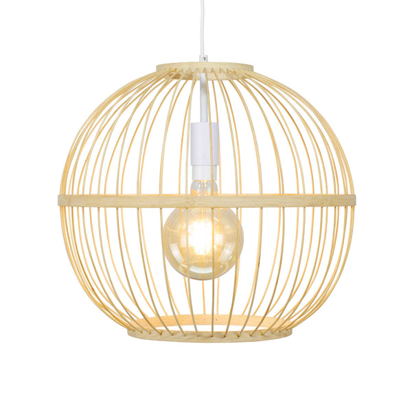 Nankin Bamboo Pendant Light — Natural Round, 45cm