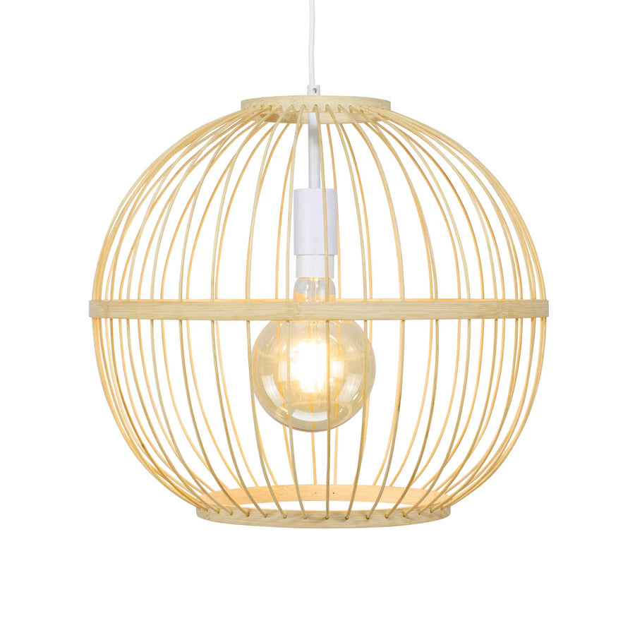 Nankin Bamboo Pendant Light — Natural Round, 45cm