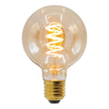 Lumara XL E27 LED spiral filament bulb with amber glass in very warm white light