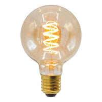 Lumara XL E27 LED Spiral Filament Amber Glass Bulb — Dimmable, Very Warm White