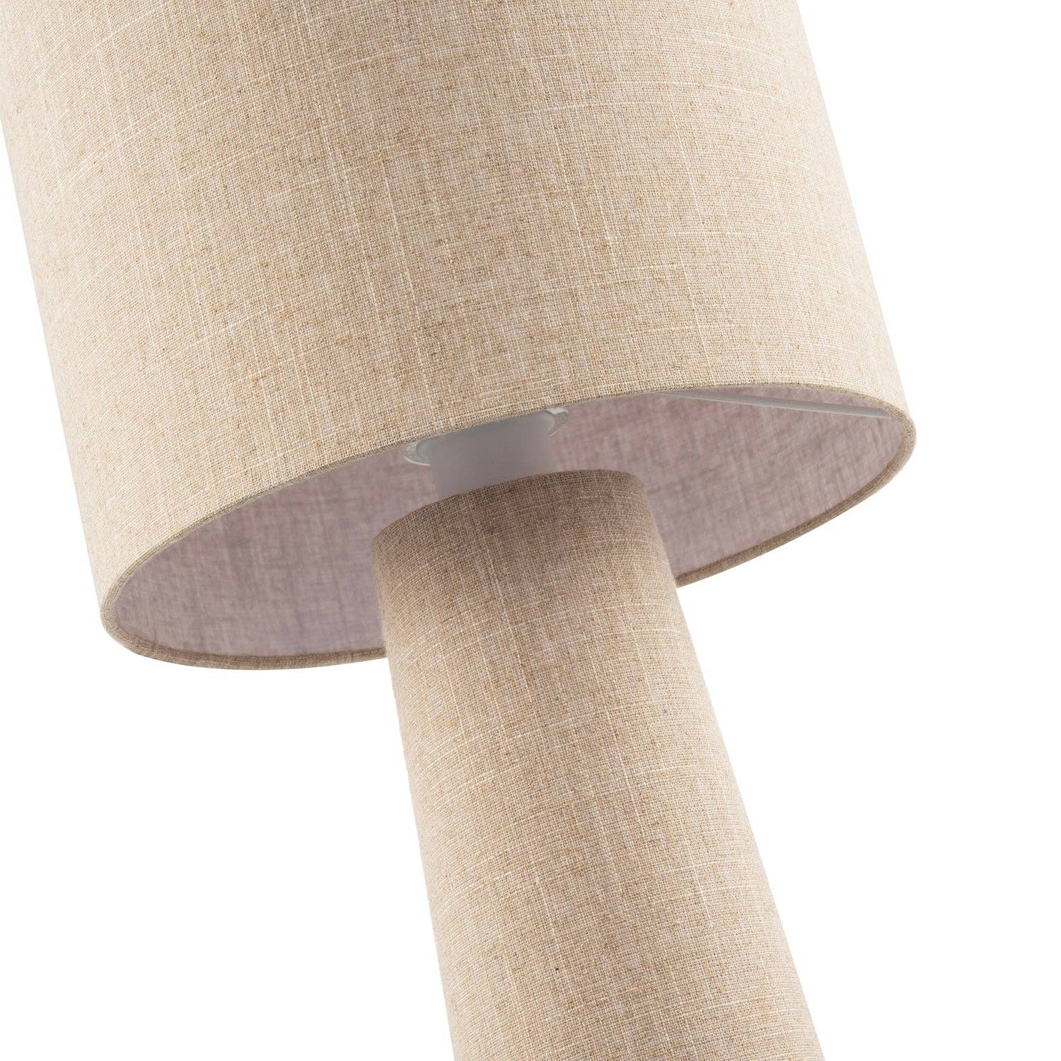 Arvid Linen Floor Lamp — Oatmeal, Fabric Drum Shade
