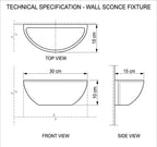Bianca Paintable Up/Down Wall Light — Plaster, White