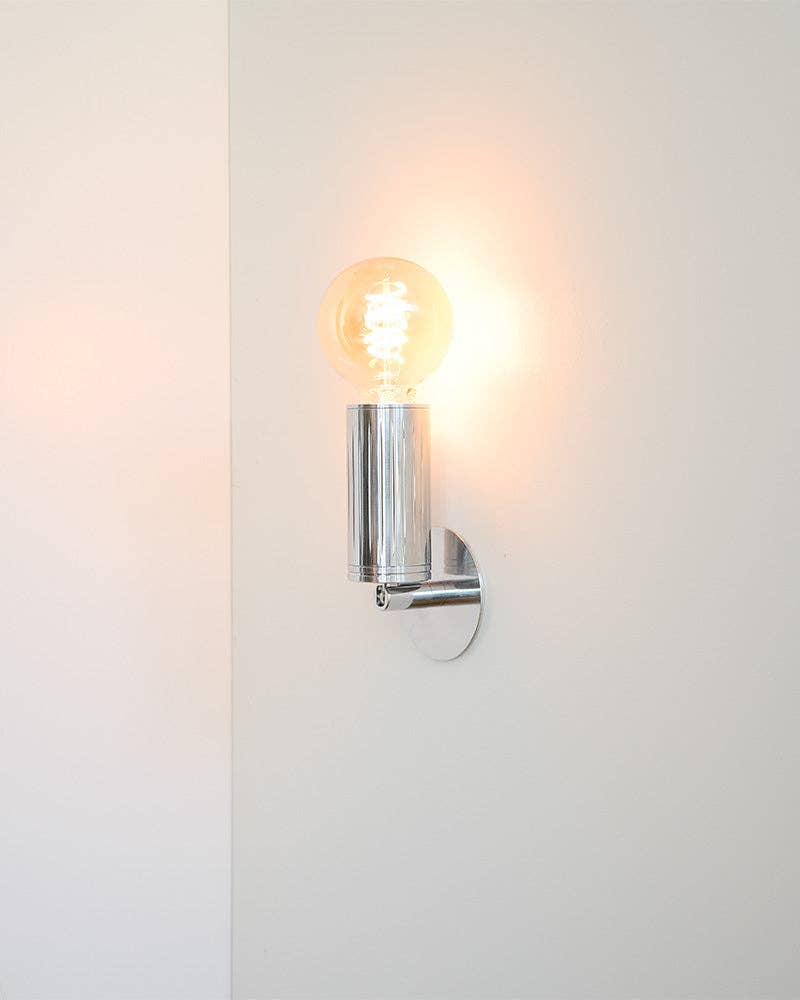 Luminar Box Mount Wall Lamp — Steel, Exposed Bulb