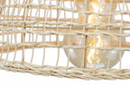 Tuzo Rattan & Metal Pendant Light — Natural Woven, 45cm