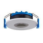 32mm ultra-slim profile fire rated downlight installed in bathroom ceiling