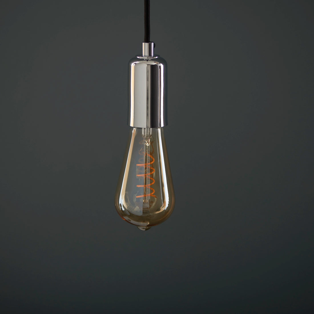 Helix Spiral Filament E27 LED Bulb — Tinted Amber, Dimmable detail