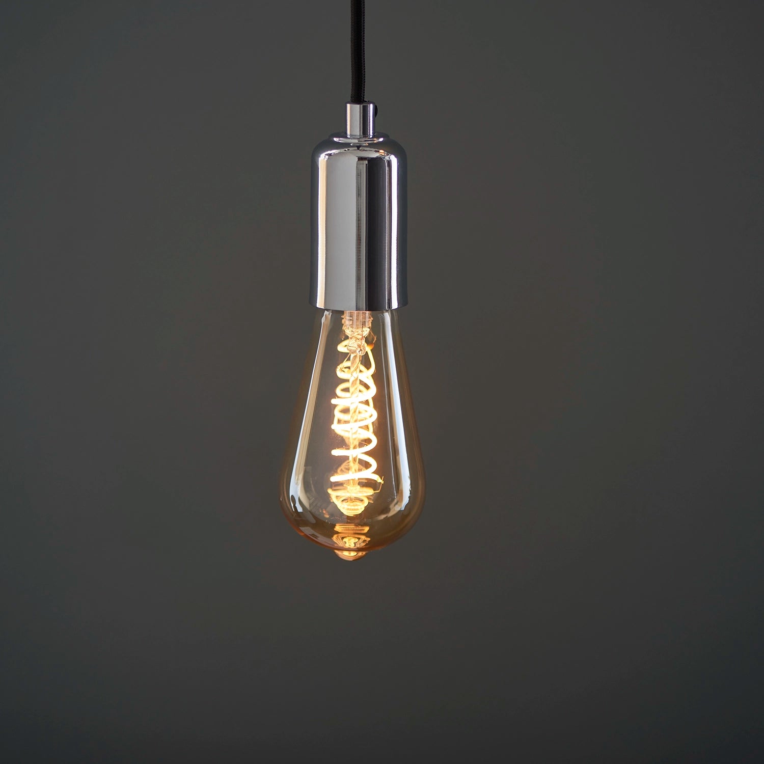 Helix Spiral Filament E27 LED Bulb — Tinted Amber, Dimmable