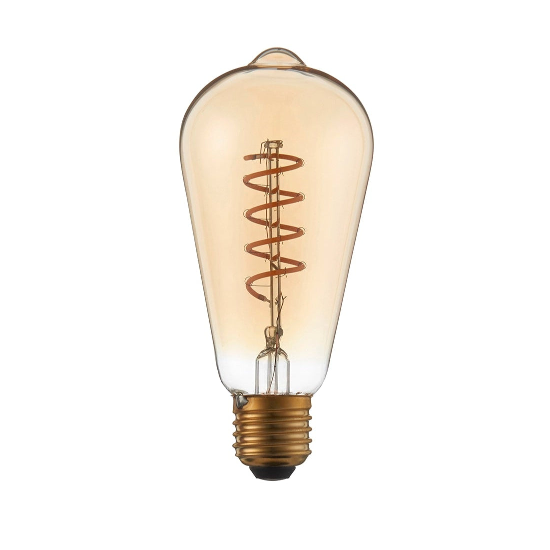 Helix Spiral Filament E27 LED Bulb — Tinted Amber, Dimmable